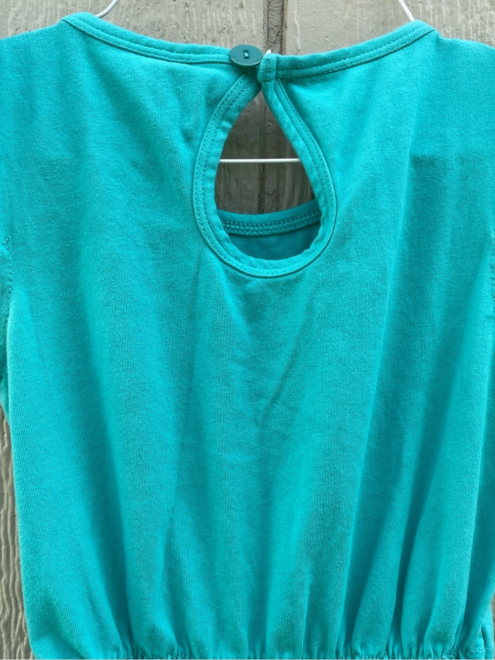 Turquoise Ruffled Romper - Picture 5 of 8
